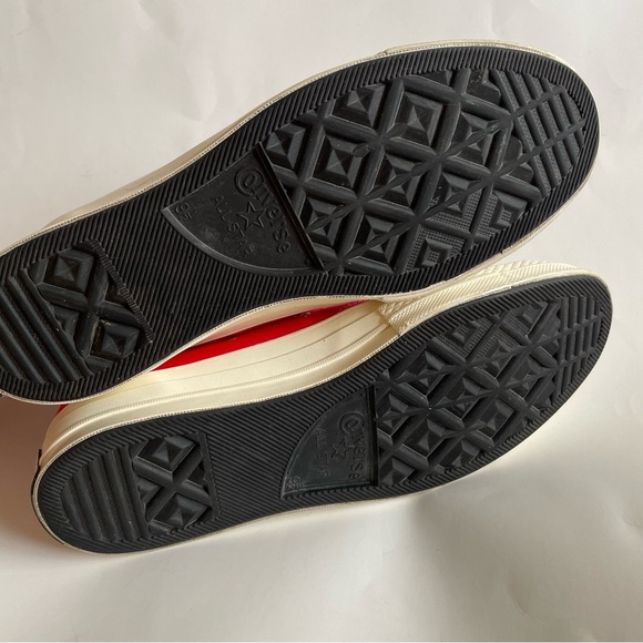 Converse Chuck 70 hi split logo play red white high top sneakers M 9.5 / W 11.5 - Picture 11 of 13